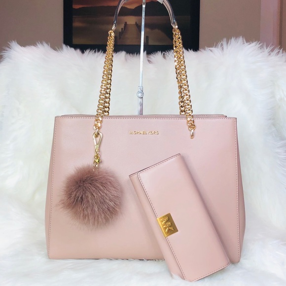 Michael Kors Handbags - 3PCS Michael Kors Ellis LG Tote Wallet Charms Set